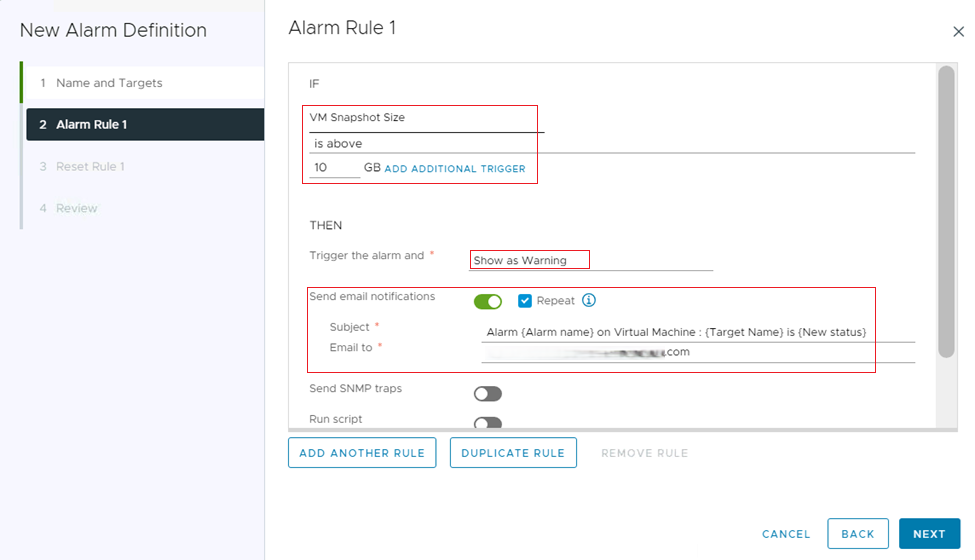 New Alarm Definitions 2