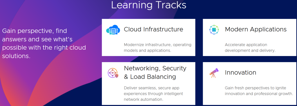 VMware Explore 2025, learning Tracks